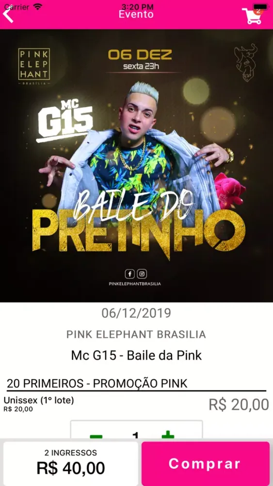 Tangkapan skrin Pink Brasília