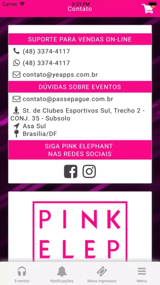 Tangkapan skrin Pink Brasília