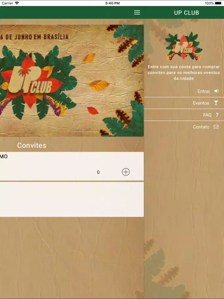 UP CLUB iPad  Screenshots