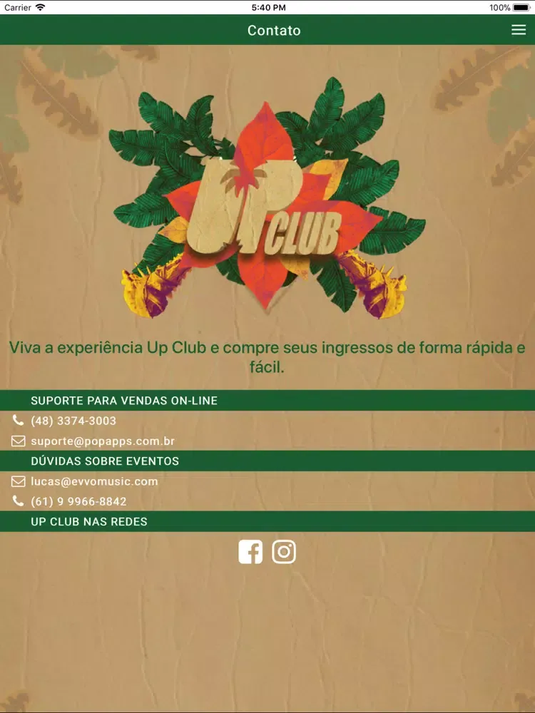 UP CLUB iPad  Screenshots