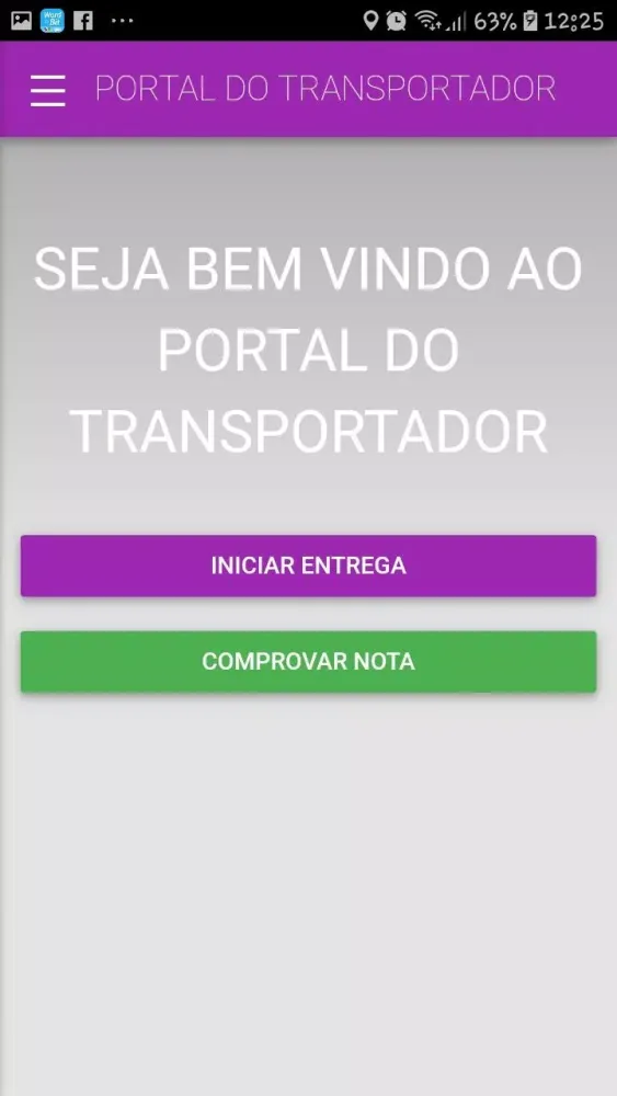 Portal do Transportador APP Screenshots