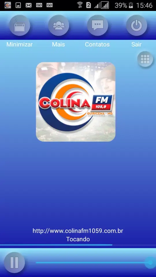 Tangkapan layar Colina FM