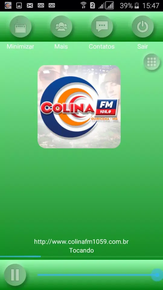 Tangkapan layar Colina FM