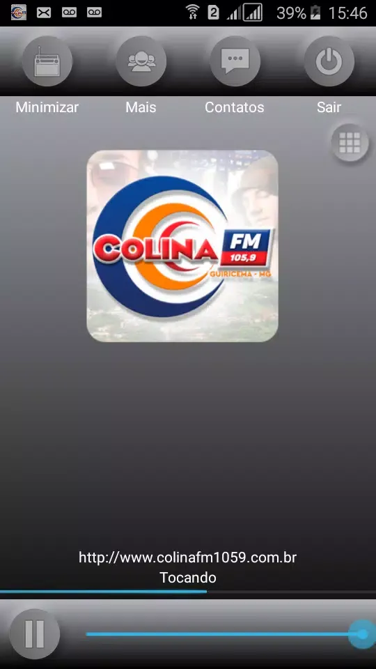 Tangkapan layar Colina FM