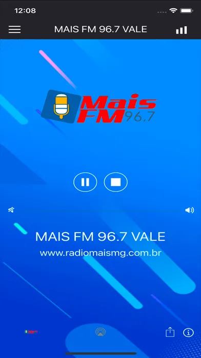 Capturas de tela do MAIS FM 96.7 VALE