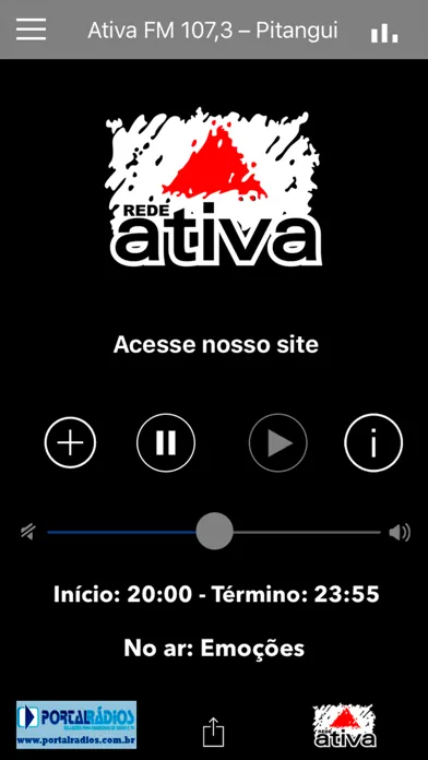 Capturas de pantalla de Ativa FM 107,3 – Pitangui
