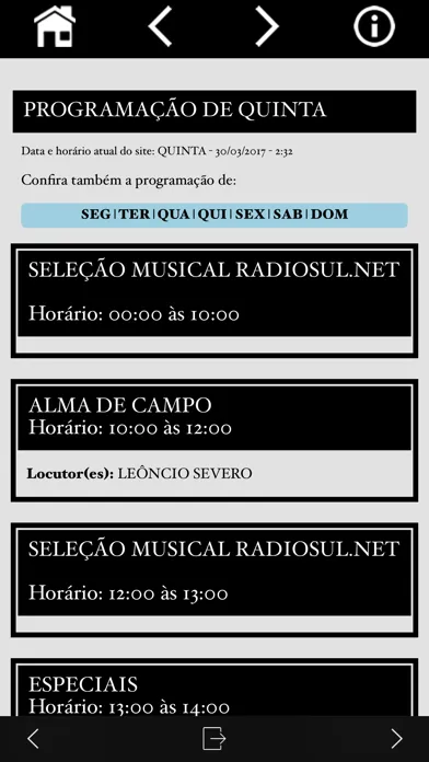 Ảnh chụp màn hình của RADIOSUL.NET