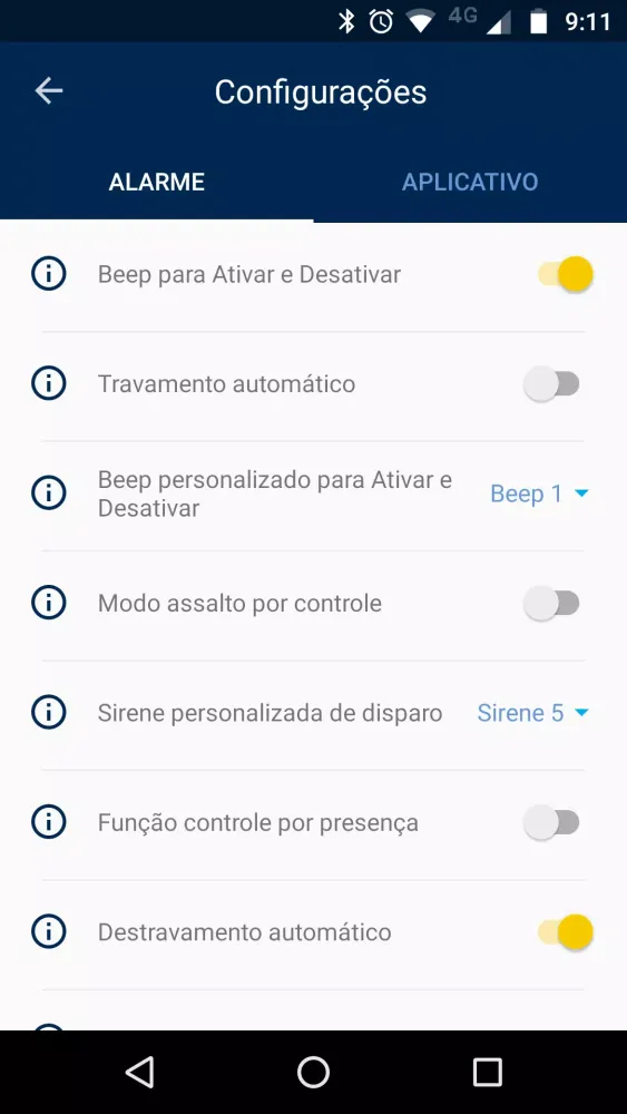 Pósitron Alarme Screenshots