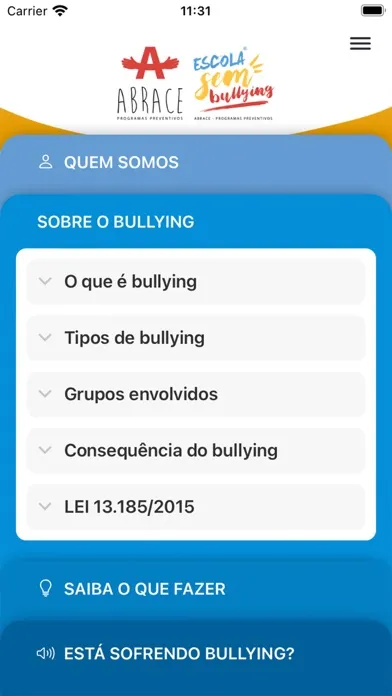 Escola Sem Bullying® سکرین شاٹس