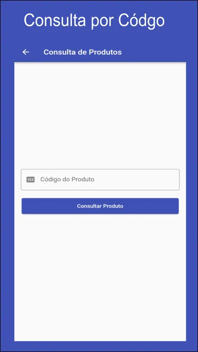Tangkapan layar Consulta Produto