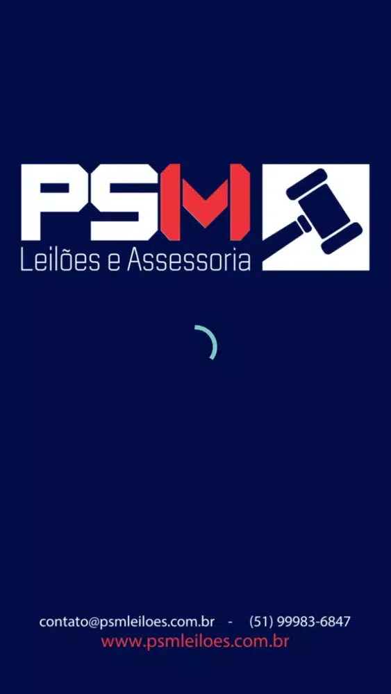 Capturas de tela do PSM Leilões