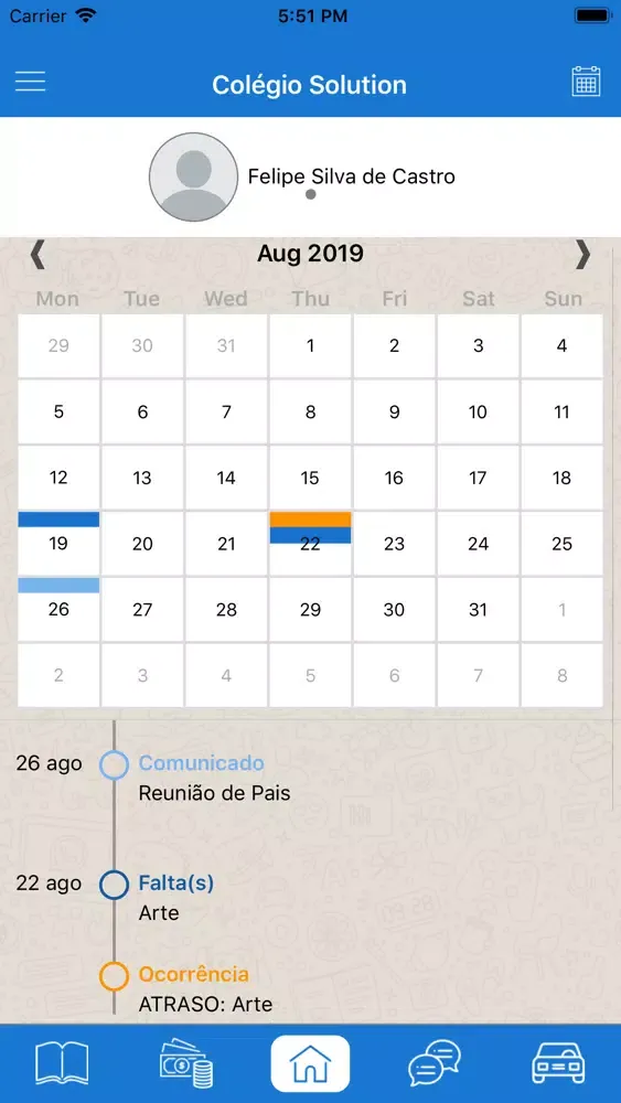 Ảnh chụp màn hình của Colegio Santa Clara Mobile
