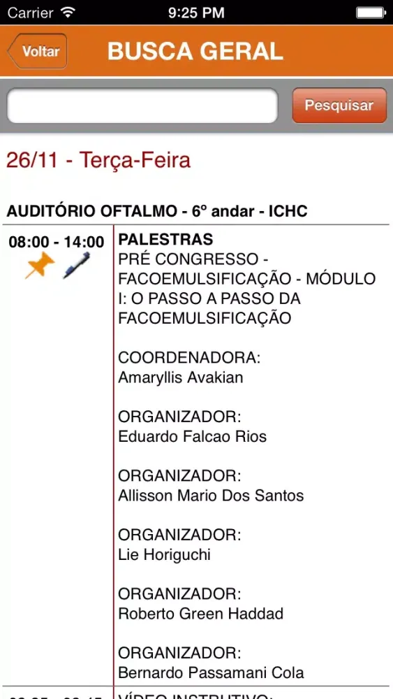 Congresso Oftalmologia USP應用截圖