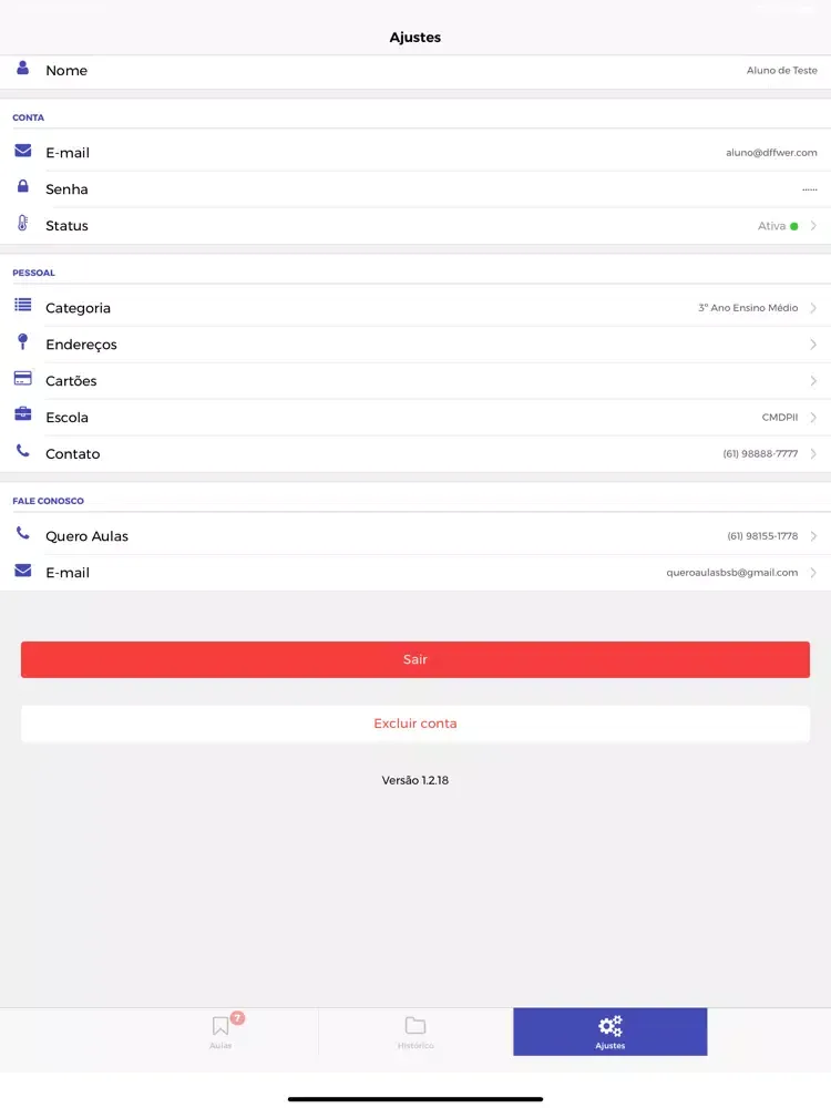 Quero Aulas iPad  স্ক্রিনশট