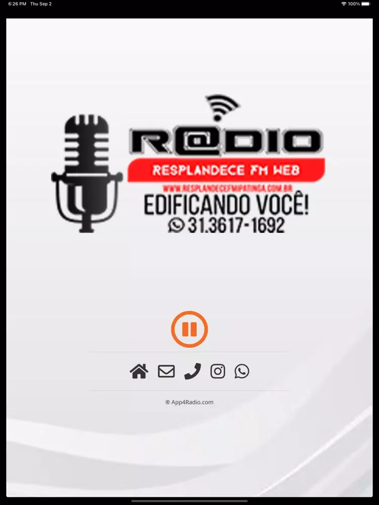 Resplandece FM Web Ipatinga iPad 应用截图