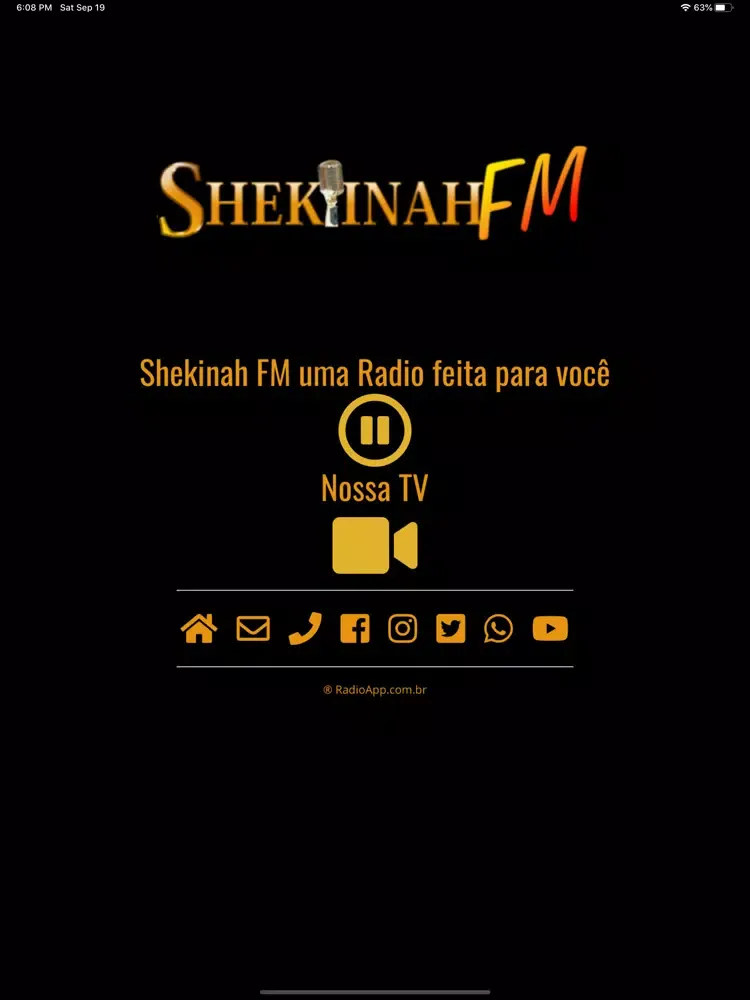 Web Radio Shekinah FM iPad 应用截图