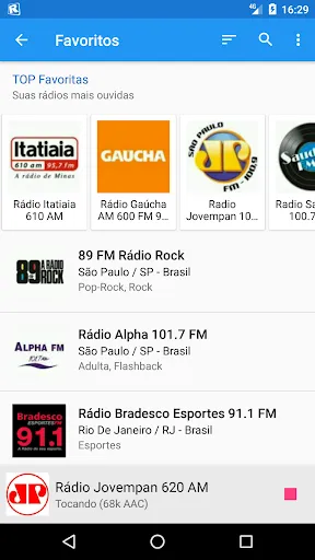 Tangkapan layar RadiosNet