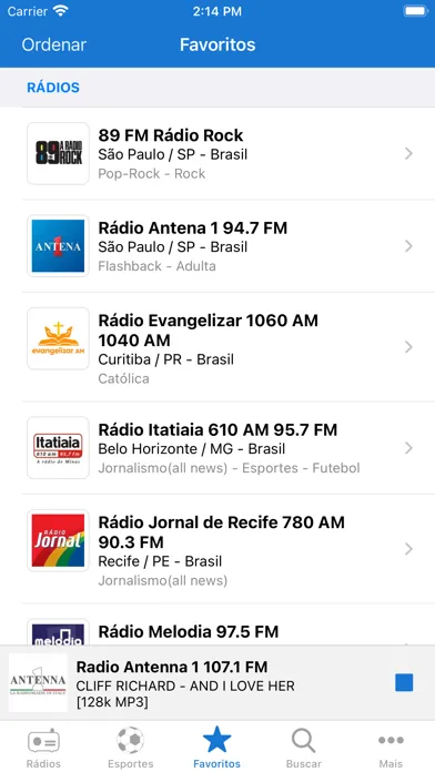 RadiosNet Ekran Görüntüleri