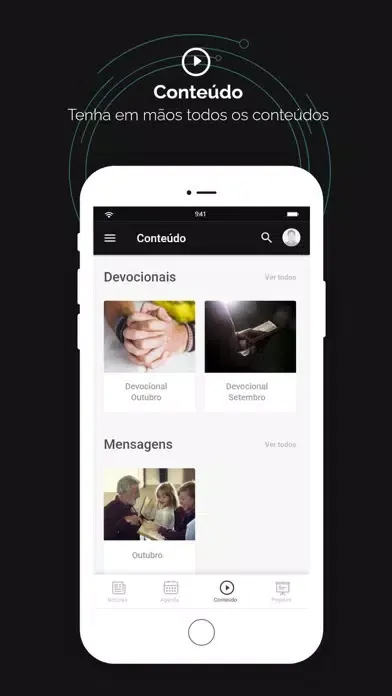 Capturas de tela do Comunidade Evangélica Betânia