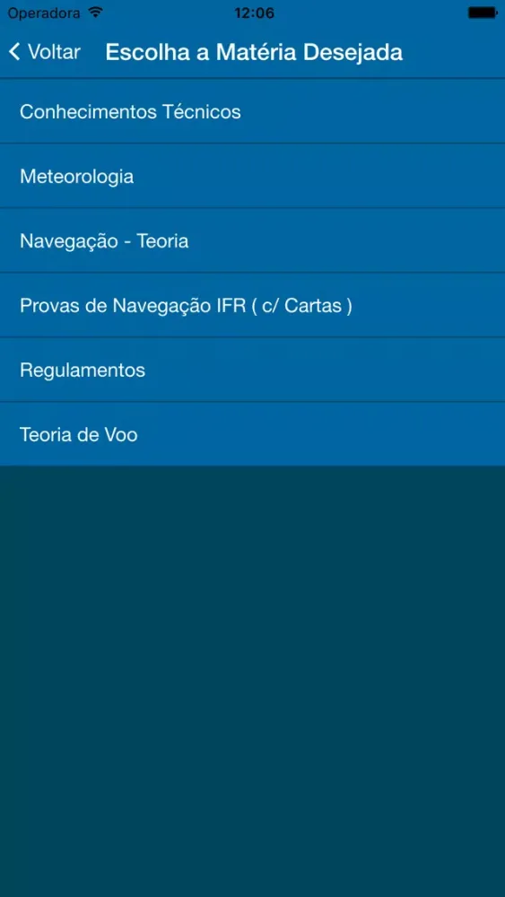 Tangkapan layar PCA - Banca da ANAC - Simulados