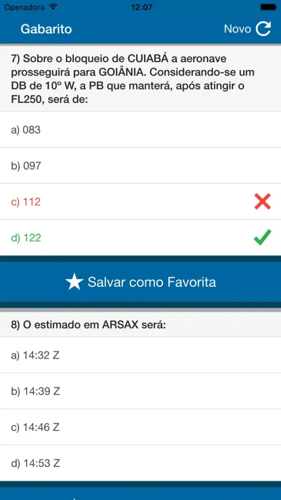 Tangkapan layar PCA - Banca da ANAC - Simulados