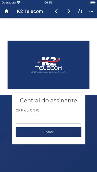 Ảnh chụp màn hình của K2 Telecom