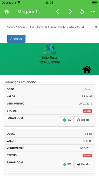 Capturas de pantalla de Meganet Provedor Internet