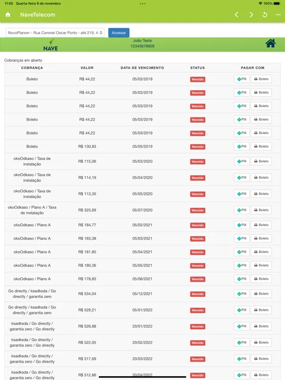Nave Telecom iPad  Screenshots
