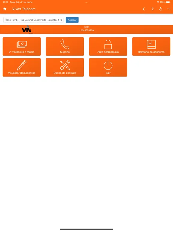 Vivax Telecom iPad  Screenshots