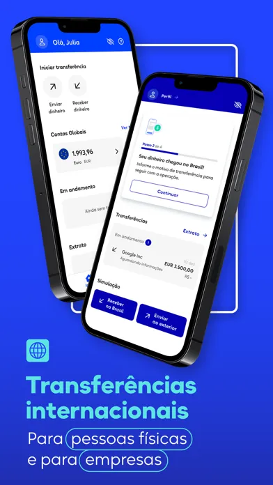 Tangkapan skrin Remessa Online: Conta Global