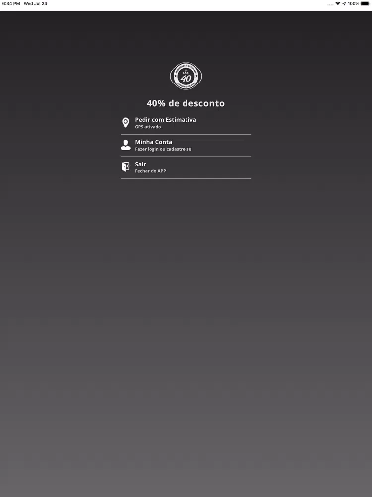 Capturas de tela do Táxi 40 iPad 