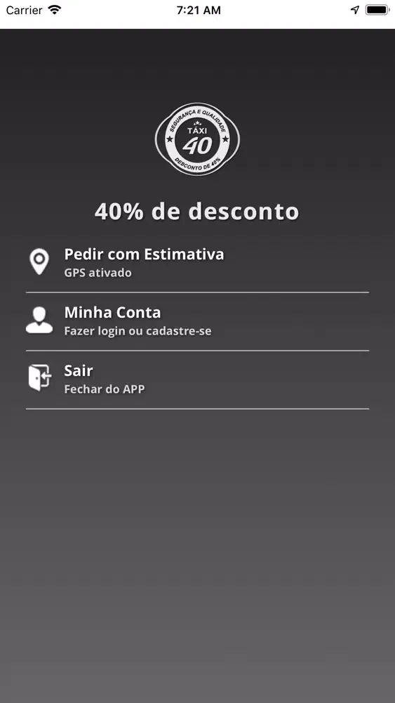 Capturas de tela do Táxi 40