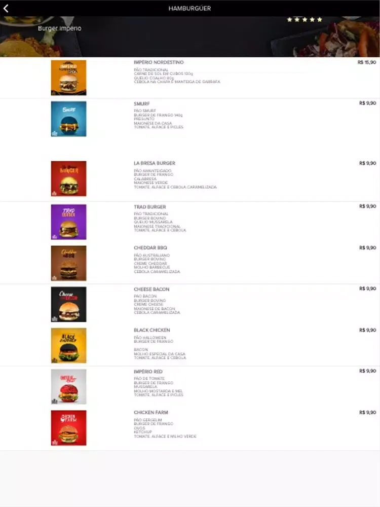Zrzuty ekranu Burger Imperio iPad 