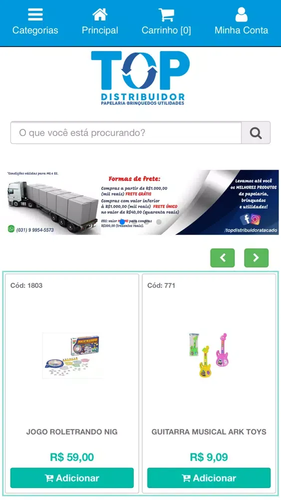 Loja Virtual Top Distribuidor Screenshots