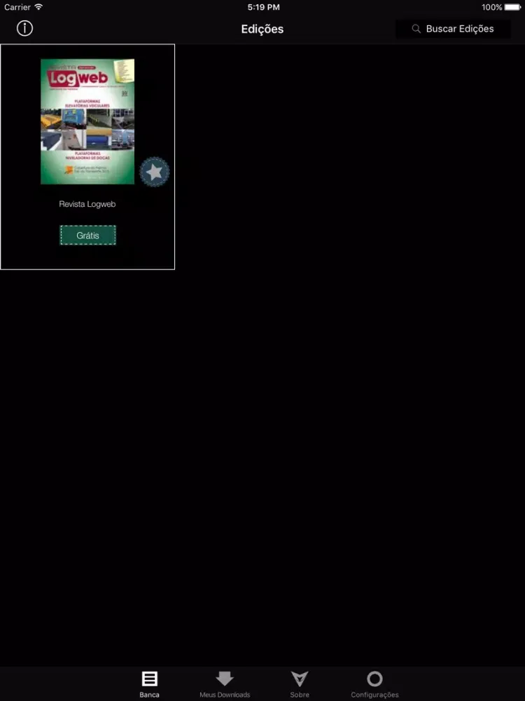 Tangkapan skrin Revista Logweb iPad 