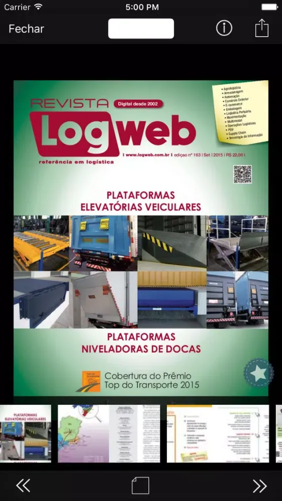 Tangkapan skrin Revista Logweb