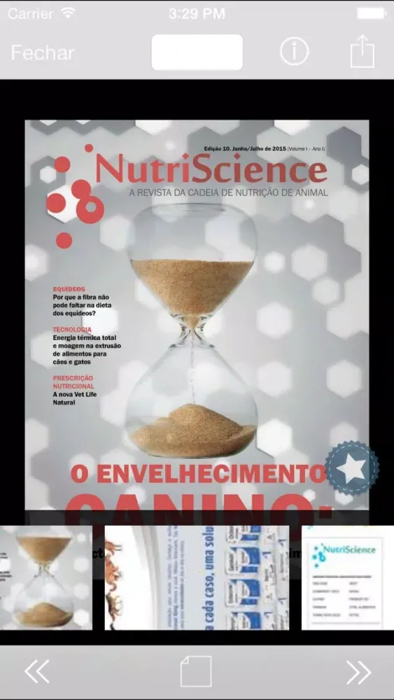 Tangkapan layar Revista NutriScience