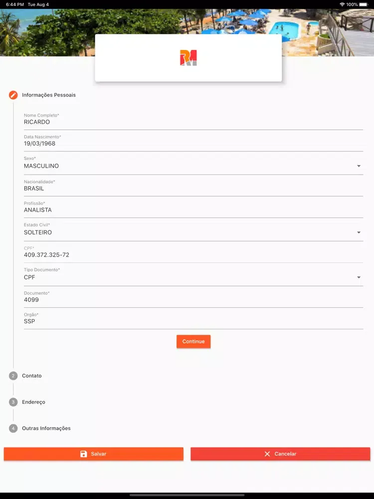 (RM) Checkin Online iPad  স্ক্রিনশট
