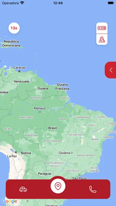 Tangkapan layar SOS Rastreamento