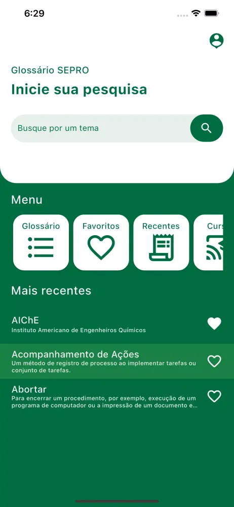 Glossário SEPRO - RSE Screenshots