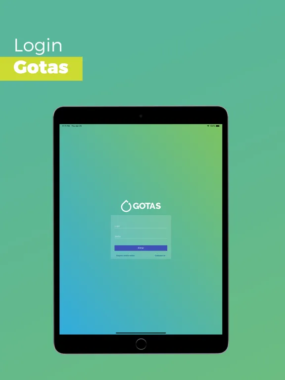 Ảnh chụp màn hình của Gotas RTI iPad 