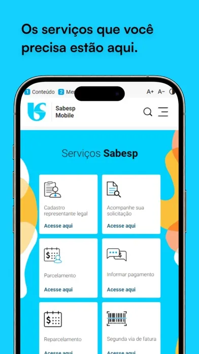 Capturas de pantalla de Sabesp Mobile