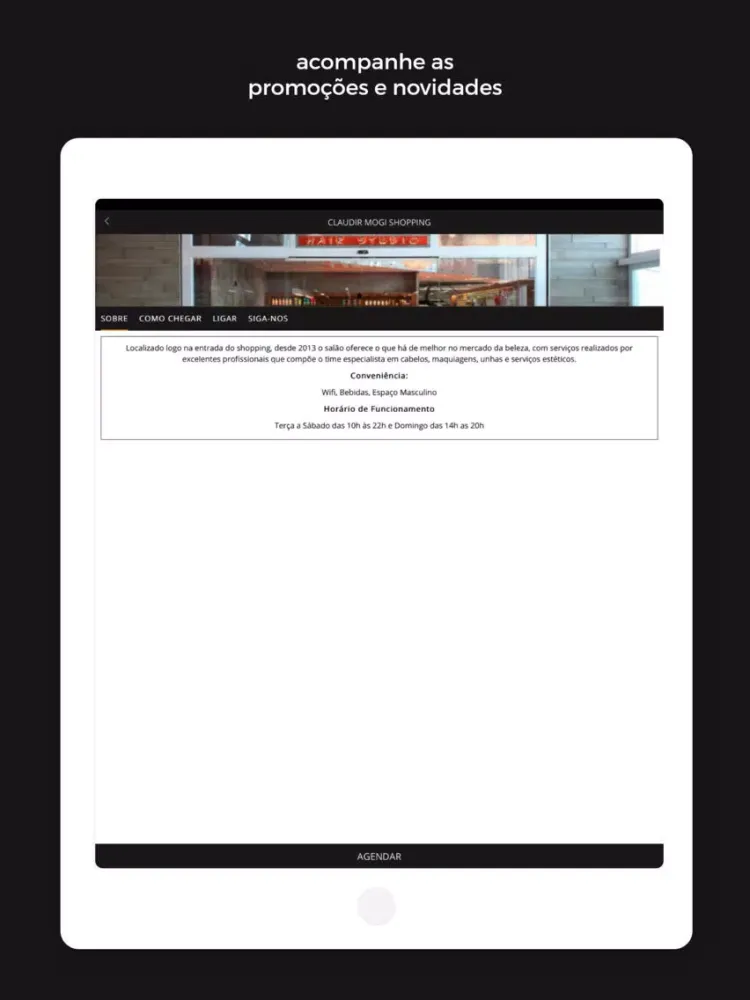 Скриншоты Claudir Cabeleireiros iPad 