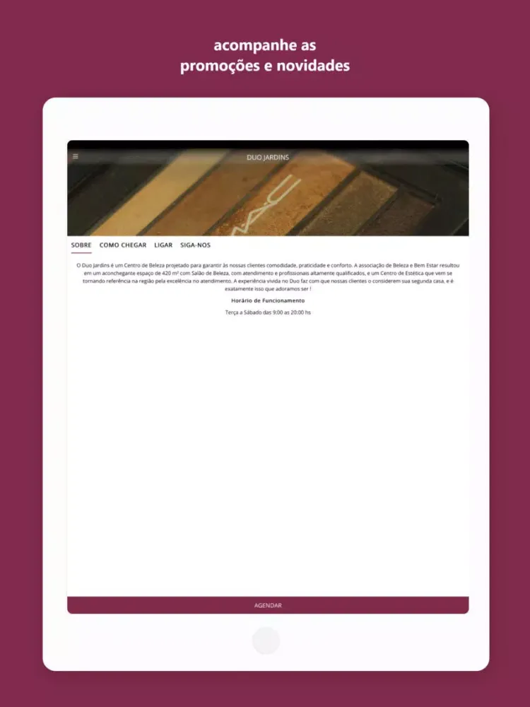 DUO Jardins beleza e bem-estar iPad 应用截图