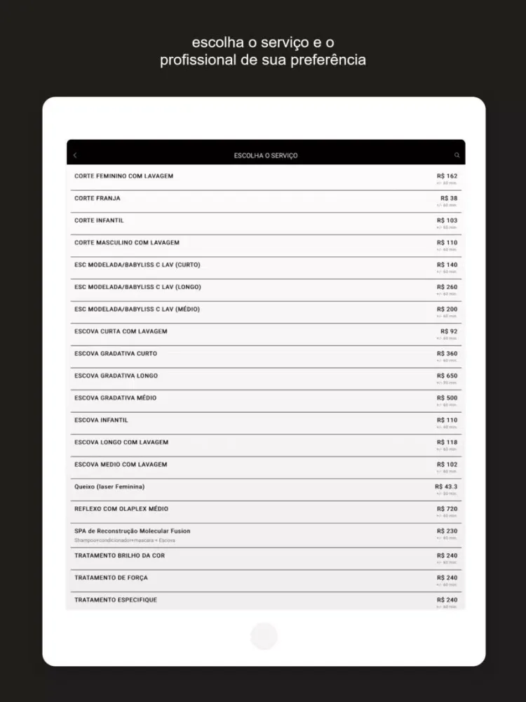Espaço Be iPad  Screenshots