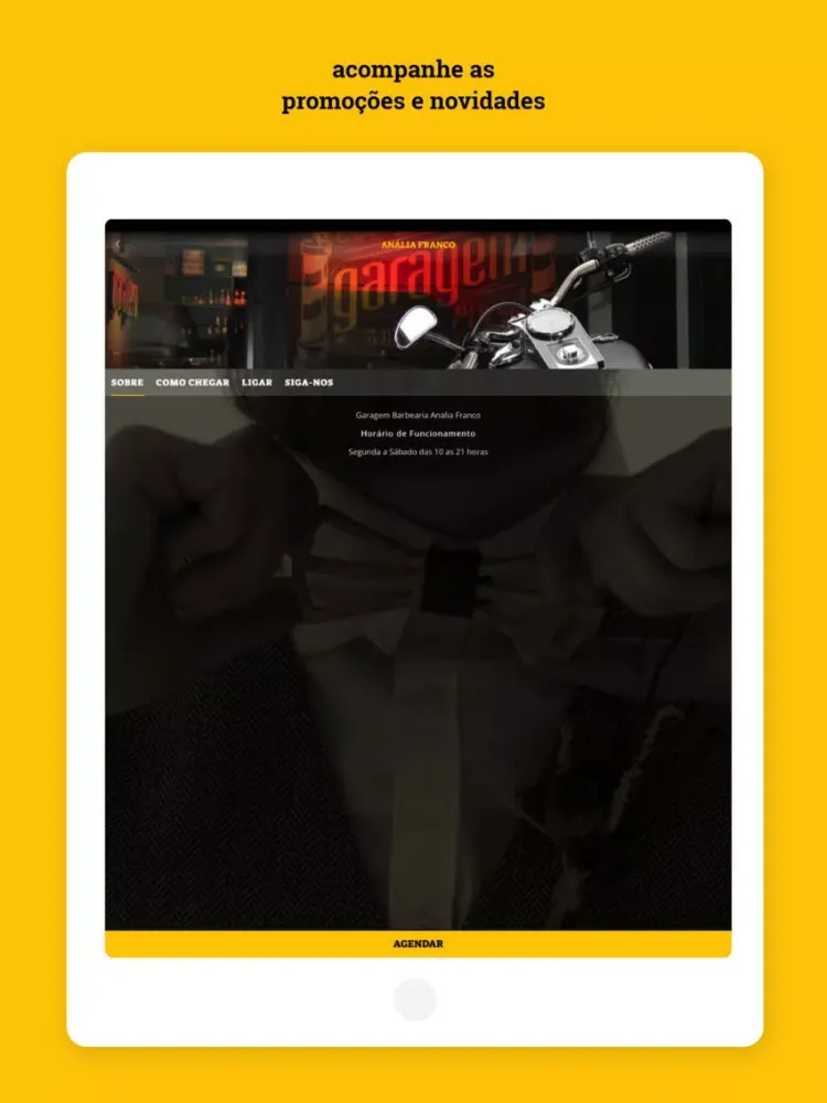 Ảnh chụp màn hình của Garagem Barbearia e Estética iPad 