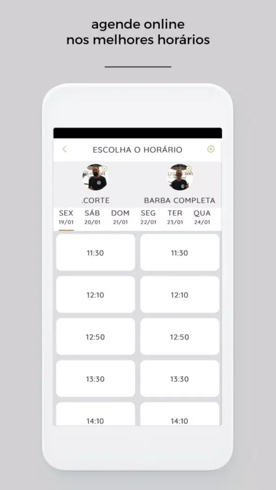 Capturas de tela do SalãoVIP Mobile