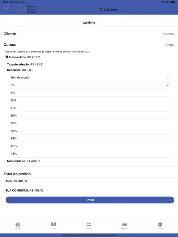 Скриншоты Embaixador CBI e BBI iPad 