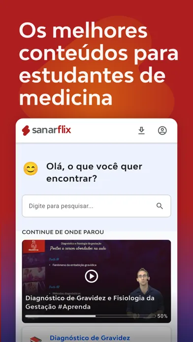 Zrzuty ekranu SanarFlix - Estudar Medicina