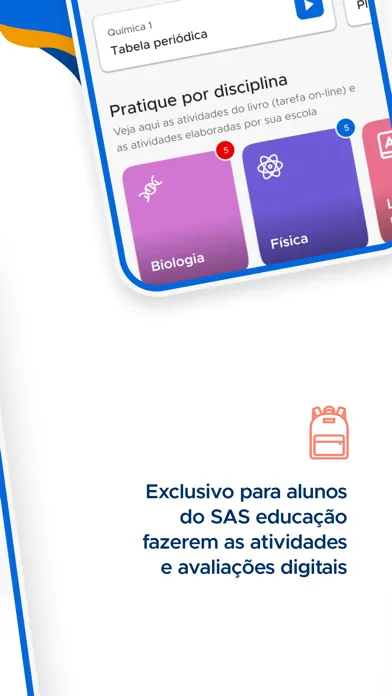 Ảnh chụp màn hình của SAS Educação Aluno
